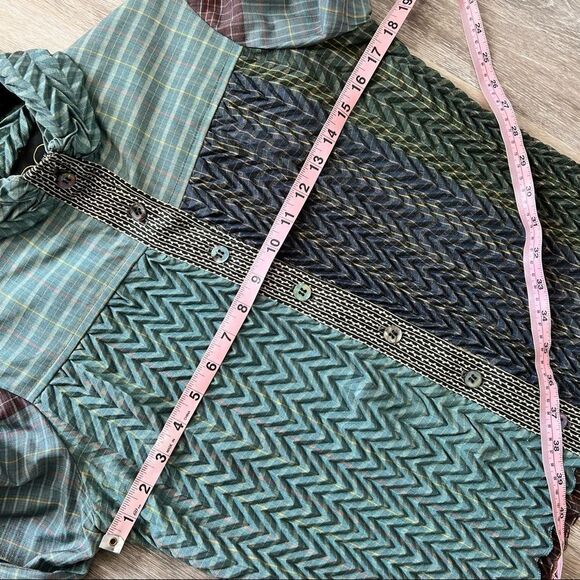 KOOS couture van den akker wearable art lagenlook blouse‎ button down crinkle - Picture 4 of 5